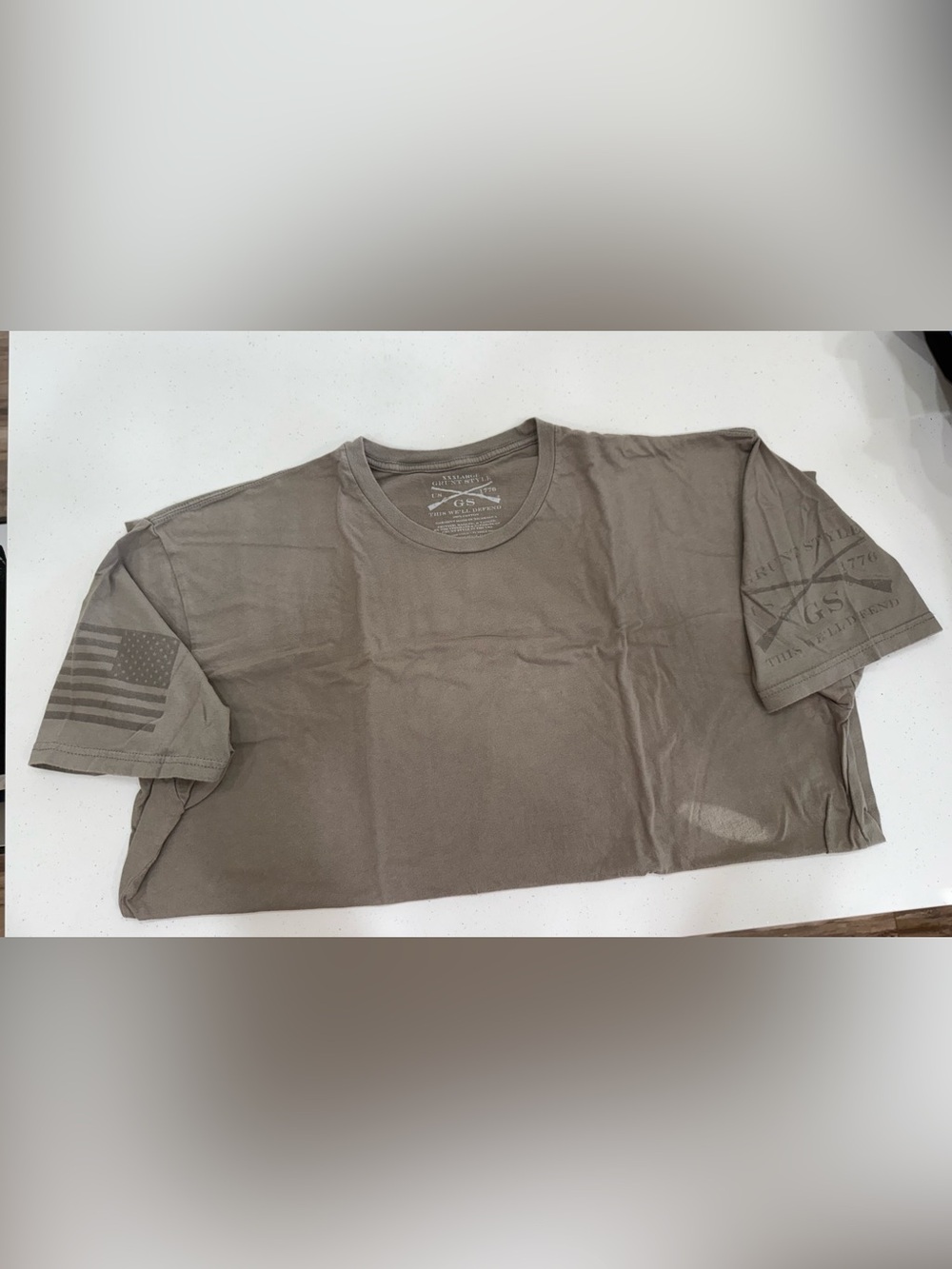 Grunt Style Short Sleeve Crew T-Shirt in Taupe